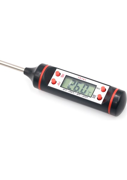 Siyah Stil Dijital Et Termometresi Pişirme Gıda Mutfak Barbekü Probu Su Süt Yağı Sıvı Fırın Dijital Sıcaklık Sensörü Ölçer Termokupl (Yurt Dışından)