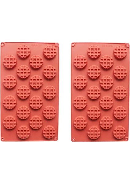 B Tarzı 2ADET Kavite Silikon Waffle Kalıp Makinesi Kek Kurabiye Çikolata Tava Pişirme Kalıp Yapışmaz Bakeware Aracı (Yurt Dışından)