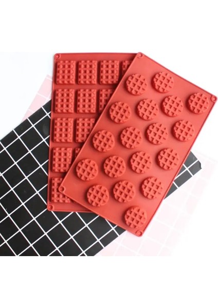 B Tarzı 2ADET Kavite Silikon Waffle Kalıp Makinesi Kek Kurabiye Çikolata Tava Pişirme Kalıp Yapışmaz Bakeware Aracı (Yurt Dışından) fiyatları