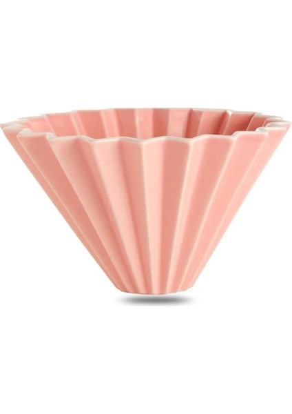 Pembe Tarzı 1-2kup Seramik Kahve Filtre Fincan Standlı Kahve Makinesi Üzerine Dökün V60 Huni Damlatıcı Kek Filtre Fincan Kahve Aksesuarları (Yurt Dışından)