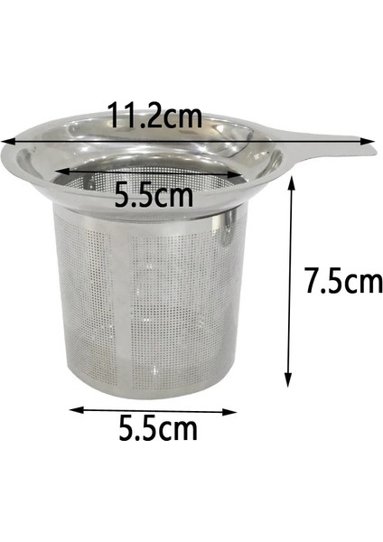 03 Kapak Stili Olmadan 1 Parça Paslanmaz Çelik Çay Süzgeç Caover Yeniden Kullanılabilir Çay Yaprağı Baharat Çay Filtresi Ince Örgü Kahve Filtresi Saplı Çay Demlik (Yurt Dışından)