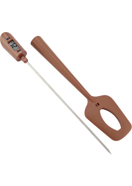 Kahverengi Tarzı Mutfak Dijital Gıda Termometresi Silikon Çikolata Spatula Dijital Süt Kahve Şurubu Et Gıda Probu Pişirme Barbekü Göstergesi Aracı (Yurt Dışından) fırsatları