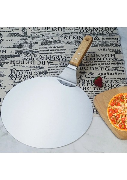 7 Stili Yazın Haşlanma Önleyici Pizza Kürekleri Ahşap Saplı Yuvarlak Kürek Spatula Paslanmaz Çelik Kek Pasta Pişirme Aracı Mutfak Aksesuarları (Yurt Dışından)