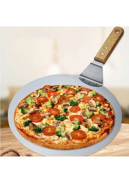 7 Stili Yazın Haşlanma Önleyici Pizza Kürekleri Ahşap Saplı Yuvarlak Kürek Spatula Paslanmaz Çelik Kek Pasta Pişirme Aracı Mutfak Aksesuarları (Yurt Dışından)