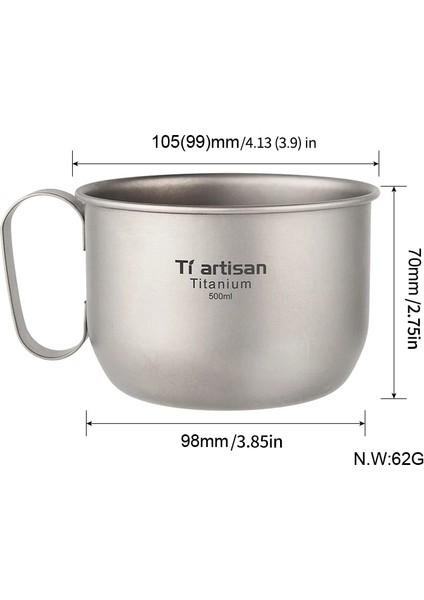 TA8351 500ML Stili Ultralight Titanyum Kahve Filtresi Kamp Ayrılabilir Seyahat Kahve Filtresi Açık Sırt Çantası Içme Çay Filtre Bardakları TA9010 Için (Yurt Dışından)
