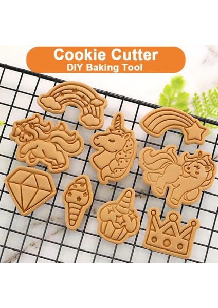Meteor Tarzı Ute Unicorn Kurabiye Kesiciler Karikatür Bisküvi Kalıp Kek Dekorasyon Damgası Mutfak Pişirme Aracı (Yurt Dışından) fırsatları