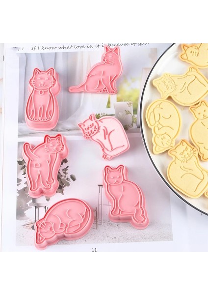 6 Adet Köpek Stili Et 3D Kedi Köpek Bakeware Kurabiye Kalıbı Bisküvi Kalıbı Dıy Karikatür Basın Pişirme Kalıp Doğum Günü Noel Kurabiye Araçları Hediye (Yurt Dışından) fiyatları