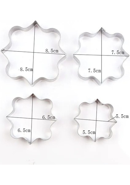 01 Kare Stili Paslanmaz Çelik Nimet Çerçeve Bisküvi Kesiciler Çerez Kesici Set Düğün Pastası Kalıp Mutfak Sugarcraft Pişirme Pasta Araçları Gyh (Yurt Dışından)
