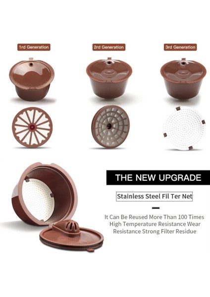 3siyah Kupa 1 Dış Müdahale Stili Crema Versiyonu 3. Nesil Dolce Gusto Kahve Kapsül Filtreleri Fincan Doldurulabilir Yeniden Kullanılabilir Kahve Damlatıcı Çay Sepetleri (Yurt Dışından) fırsatları