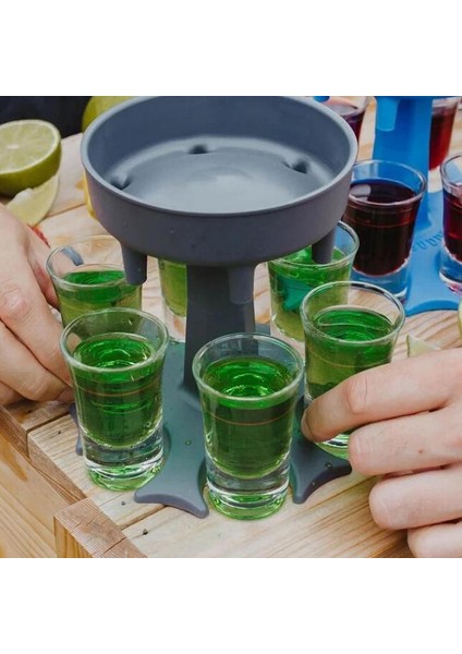 Mavi Stil Plastik Dispenser 6 Shot Plastik Tutucu Şarap Dökücüler Viski Bira Dispenseri Raf Bar Aksesuarları Dispenser Parti Içme Aracı (Yurt Dışından) modelleri