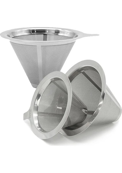 Bir Stil Yeniden Kullanılabilir Kahve Filtresi Tutucu Paslanmaz Çelik Damla Kahve Filtreleri Huni Metal Örgü Kahve Çay Filtre Sepeti Araçları (Yurt Dışından) fırsatları