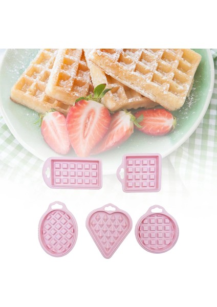 Pembe Tarzı 5 Adet Yapışmaz Gıda Sınıfı Silikon Kek Bisküvi Waffle Kalıp Bakeware Pişirme Aracı Dayanıklı Pratik Bakeware (Yurt Dışından) fırsatları