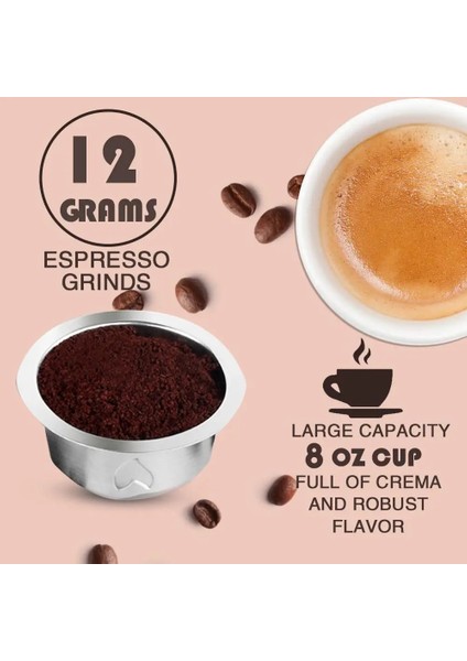 Menekşe Tarzı 230ML Icafilasıcafilas Stianless Çelik Yeniden Kullanılabilir Büyük Cup Nespresso Vertuo Kahve Kapsül Filtresi Espresso Vertuoline (Yurt Dışından) fırsatları