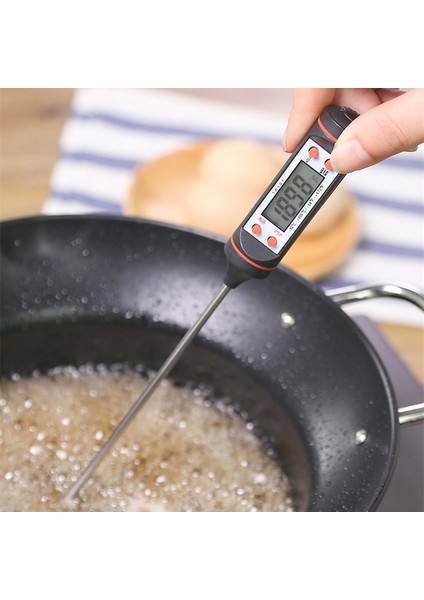 Siyah Stil Dijital Gıda Termometresi Isı Sensörü Ölçüm Ölçer Kalem Et Kek Kızartma Su Süt Yağı Sıvı Probu Mutfak Pişirme Barbekü Aracı (Yurt Dışından) fırsatları