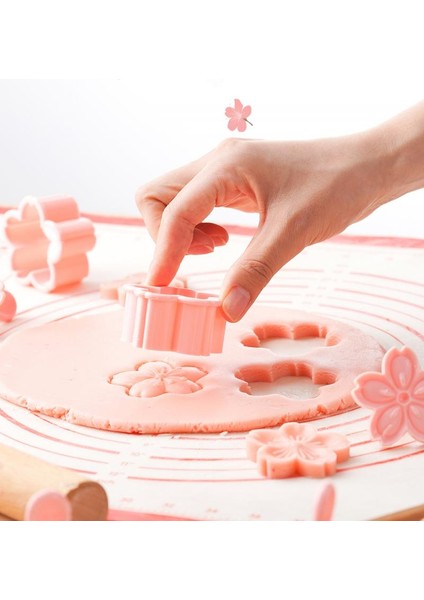 5 Adet Tarzı Et Sakura Kurabiye Kalıbı Damga Bisküvi Kalıbı Kesici Pembe Kiraz Çiçeği Kalıp Çiçek Charm Dıy Çiçek Kalıp Fondan Pişirme Araçları (Yurt Dışından)