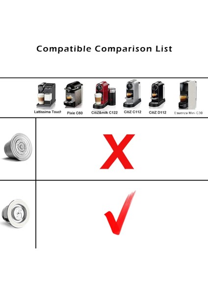 Kurcalama Stili Nespresso Doldurulabilir Pod Için Icafilas Paslanmaz Çelik Kapsül Espresso Kahve Filtreleri ve Dış Müdahale Ile Uyumlu (Yurt Dışından) modelleri