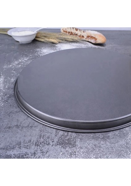 KN7534BK-14 Stili Izza Plaka Tava Yapışmaz Pizza Tabağı Karbon Çelik Pişirme Pasta Tavası Yuvarlak Dzza Pan Dıy Fırın Tepsisi Kalıbı (Yurt Dışından)