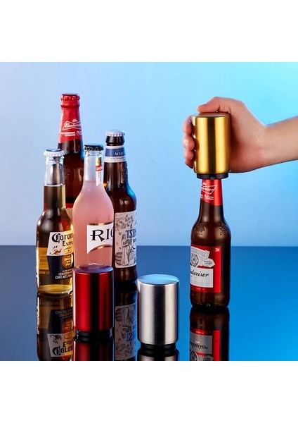 Şerit Tarzı Otomatik Bira Şişe Açacağı Paslanmaz Çelik Bira Açacağı Aşağı Itin Mıknatıs Açacağı Şarap Bira Soda Kapağı Açacağı Mutfak Aksesuarları (Yurt Dışından) indirimleri