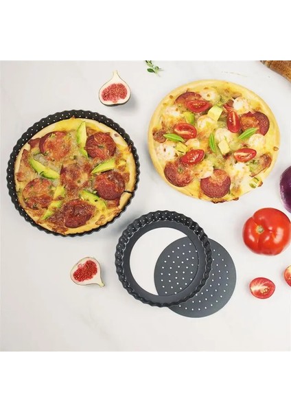 8 Inç Tarzı Delikli Inç Yapışmaz Pizza Tavası Yuvarlak Şekil Pişirme Tart Kalıbı Çıkarılabilir Alt Pasta Tepsisi Bakeware Araçları (Yurt Dışından) modelleri