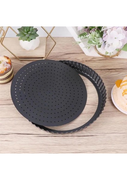 8 Inç Tarzı Delikli Inç Yapışmaz Pizza Tavası Yuvarlak Şekil Pişirme Tart Kalıbı Çıkarılabilir Alt Pasta Tepsisi Bakeware Araçları (Yurt Dışından) fırsatları