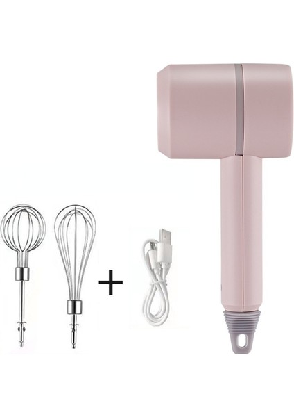 Pembe Tarzı Kablosuz Elektrikli Gıda Mikser Taşınabilir El Blender 3 Hız Yüksek Güçlü Hamur Blender Yumurta Çırpıcı Pişirme El Mikser Mutfak Aletleri (Yurt Dışından)
