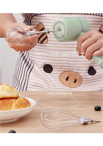 Pembe Tarzı Kablosuz Elektrikli Gıda Mikser Taşınabilir El Blender 3 Hız Yüksek Güçlü Hamur Blender Yumurta Çırpıcı Pişirme El Mikser Mutfak Aletleri (Yurt Dışından)