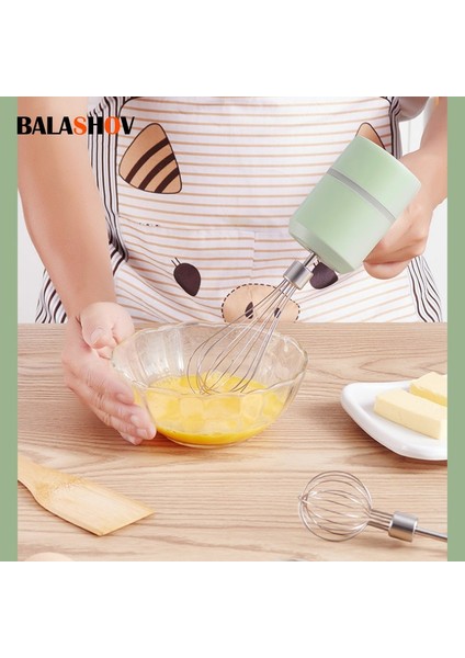 Pembe Tarzı Kablosuz Elektrikli Gıda Mikser Taşınabilir El Blender 3 Hız Yüksek Güçlü Hamur Blender Yumurta Çırpıcı Pişirme El Mikser Mutfak Aletleri (Yurt Dışından)
