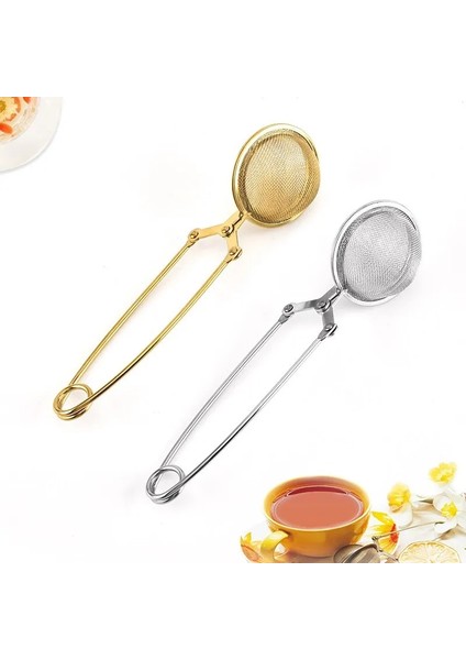Gül Altın Tarzı Çay Demlik Paslanmaz Çelik Küre Örgü Çay Süzgeç Kahve Otu Baharat Filtre Difüzör Kolu Çay Topu Maç Çay Poşetleri (Yurt Dışından)