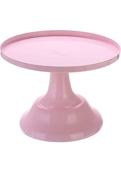 Pembe Tarzı 8 Inç Ev Partisi Ekran Tutucu Düğün Dekoratif Demir Doğum Günü Yuvarlak Tepsi Tatlı Fondan Masaüstü Ikindi Çayı Kek Standı (Yurt Dışından)