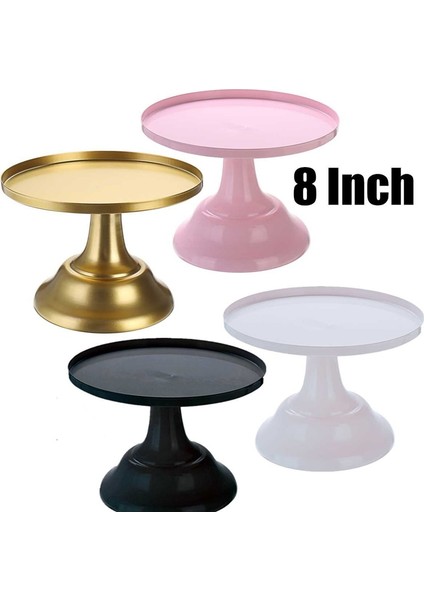 Pembe Tarzı 8 Inç Ev Partisi Ekran Tutucu Düğün Dekoratif Demir Doğum Günü Yuvarlak Tepsi Tatlı Fondan Masaüstü Ikindi Çayı Kek Standı (Yurt Dışından) modelleri