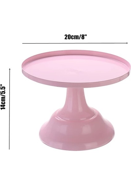 Pembe Tarzı 8 Inç Ev Partisi Ekran Tutucu Düğün Dekoratif Demir Doğum Günü Yuvarlak Tepsi Tatlı Fondan Masaüstü Ikindi Çayı Kek Standı (Yurt Dışından) indirimleri