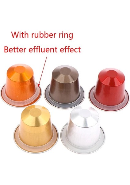 Reklam Stili Kauçuk Halkalı ve Sızdırmazlık Etiketli Nespresso Kahve Kapsül Kupası 37MM Alüminyum Folyo (Yurt Dışından)