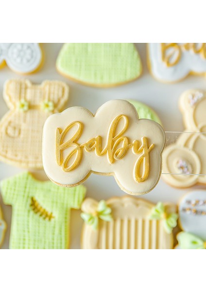 Bebek Etek Kalıp Stili Bebek Duş Kek Dekorasyon Araçları Çerez Basın Damga Embosser Bisküvi Kesici Fondan Sugarcraft Çerez Kesiciler Kalıp Kek Kalıbı (Yurt Dışından)