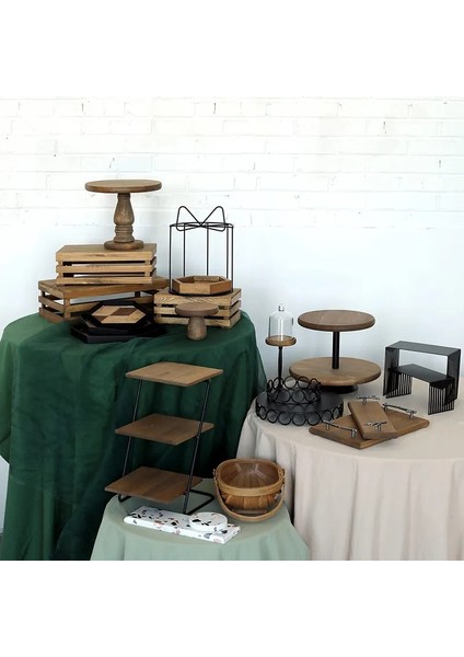 26CM Tarzı Sweetgo Ahşap Kek Standı 1 Adet Orman Tarzı Kek Tepsileri Düğün Kaynağı Bahçe Partisi Ev Dekorasyon Tatlı Masa Şeker Çubuğu (Yurt Dışından) fiyatları