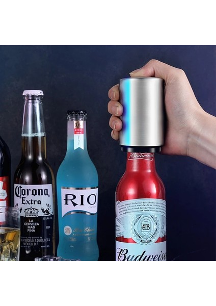 Altın Tarzı Paslanmaz Çelik Bira Şişe Açacağı, Manyetik Otomatik Pres Kapak Açacağı, Soda Kapağı Açacağı Taşınabilir Bar Aletleri Mutfak Aksesuarları (Yurt Dışından) modelleri