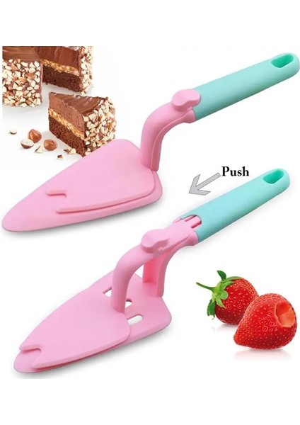 Çoklu Stil 1 Adet Kek Pizza Kürek Tereyağı Peynir Tatlı Çatal Bıçak Takımı Bakeware Kek Spatula Aracı Pişirme ve Pasta Spatulaları Basılabilir Kek Pasta Sunucusu (Yurt Dışından)