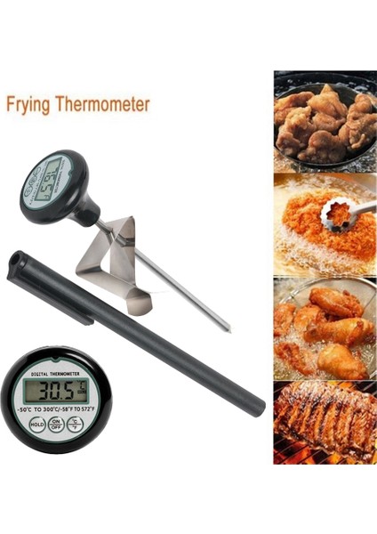 No.1 Tarzı Dijital Et Gıda Termometresi Paslanmaz Çelik Klipsli Sıvı Şeker Derin Kızartma (Yurt Dışından) fiyatları