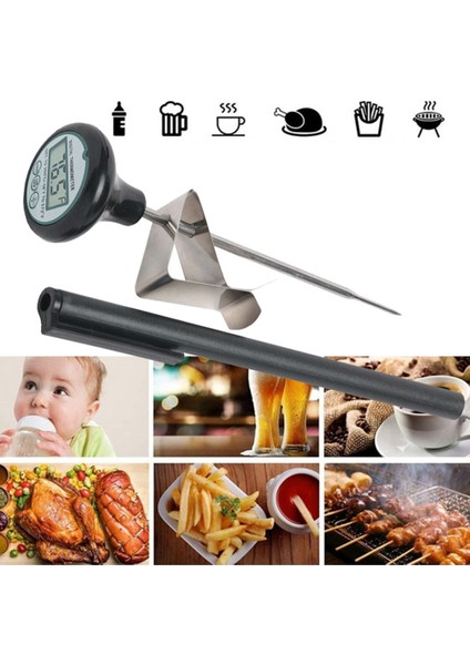 No.1 Tarzı Dijital Et Gıda Termometresi Paslanmaz Çelik Klipsli Sıvı Şeker Derin Kızartma (Yurt Dışından) modelleri