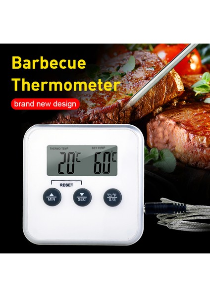 1 Adet Siyah Stil Yenı Elektronik Gıda Termometresi Dijital Termometre Et Barbekü Probu Süt Yağı Sıcaklık Sensörü Mutfak Için Pişirme Araçları (Yurt Dışından)