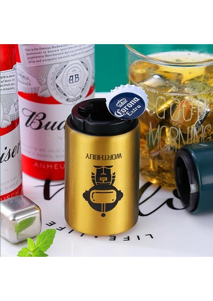 C Stili Manyetik Otomatik Bira Şişe Açacağı Paslanmaz Çelik Aşağı Açacağı Şarap Bira Soda Kapağı Açacağı Mutfak Bar Araçları Aksesuarları (Yurt Dışından) indirimleri