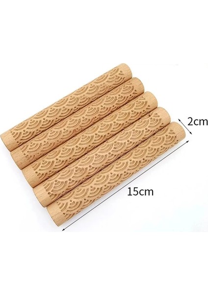 No.4 Tarzı 1 Adet Ahşap Doku Haddeleme Eramic Çömlek Sanatı Kabartmalı Çubuk Çiçek Desen Çamur Rulo Rulo Kabartmalar Kil Araçları Taş Dıy Pişirme (Yurt Dışından) fırsatları