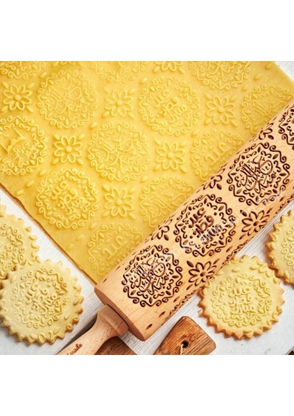 J-Asma Stili Kabartmalı Ahşap Oklava Oyulmuş Kabartma Oklava Noel Kar Tanesi Çiçek Desenli Kabartmalı Kurabiye Pişirme Için (Yurt Dışından) indirimleri