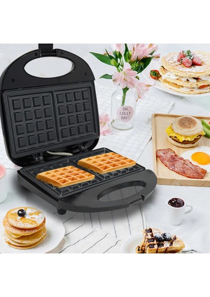 Siyah Stil Elektrikli Waffle Makinesi Sandviç Pres Pişirme Aletleri Kabarcık Yumurta Kek Fırını Kahvaltı Makinesi Waffle Pot Demir Sonifer (Yurt Dışından) indirimleri