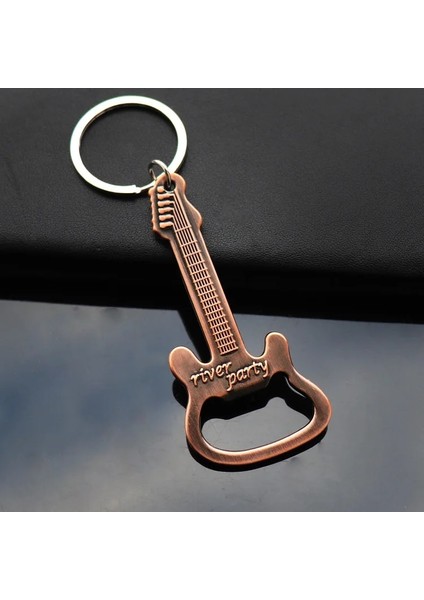 Kırmızı Stil Metal Müzik Gitar Tirbuşon Anahtarlık Bira Açacağı Gitar Bira Şişesi Konserve Açacağı Asma Yüzük Anahtarlık Araçları Kolye Hediye (Yurt Dışından)