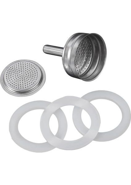 4 Kupa Stili Moka Express Değiştirme Huni Kitleri, Espresso Kahve Conta Contaları, Paslanmaz Çelik Huni Filtre Plakası Huni, Fincan (Yurt Dışından) fırsatları