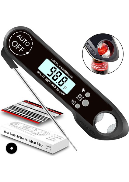 Kırmızı Yeni Stil Su Geçirmez Gıda Elektronik Termometre Yeni Et Barbekü Termometresi Çift Iğne Katlanır Mutfak Pişirme Termometresi Araçları (Yurt Dışından) modelleri
