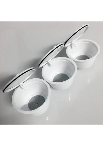 Beyaz Stil Yeniden Kullanılabilir Kahve Kapsül Filtre Fincan Nescafe Dolce Gusto Için Doldurulabilir Kapaklar Kaşık Fırça Filtre Sepetleri Pod Yumuşak Tat Tatlı (Yurt Dışından)