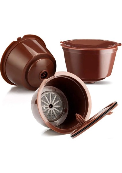 Beyaz Stil Yeniden Kullanılabilir Kahve Kapsül Filtre Fincan Nescafe Dolce Gusto Için Doldurulabilir Kapaklar Kaşık Fırça Filtre Sepetleri Pod Yumuşak Tat Tatlı (Yurt Dışından) indirimleri