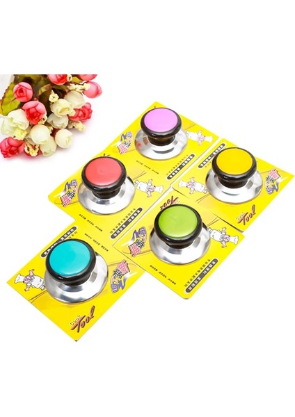 Renk Rastgele 1 Adet Tarzı Home Gümüş Ton Metal Tabanlı Tencere Kapak Düğmesi Çapı 5.8*3.2cm (Yurt Dışından)
