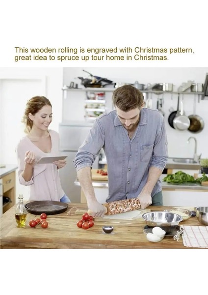 43X5CM Tarzı Noel Kabartmalı Oklava Oyulmuş Oklava Pişirme Kurabiye Hamur Kabartma Oyulmuş Ahşap Haddeleme Kurabiye Rulo (Yurt Dışından) modelleri